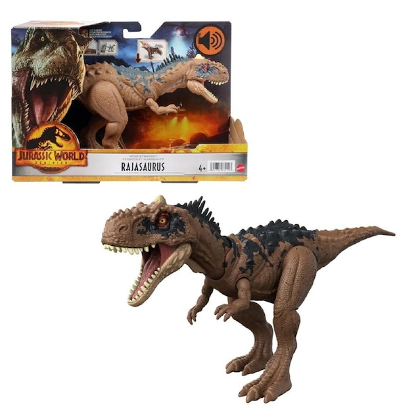 Jurassic World Roar Strikers Rajasaurus 1 Dinosaur Ages 4+ New Toy Sound and Attack Action