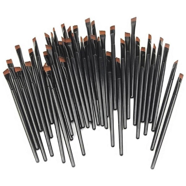 100PCS Black Portable Single Eyeshadow Blending Brush 10cm Eye Makeup Brushes