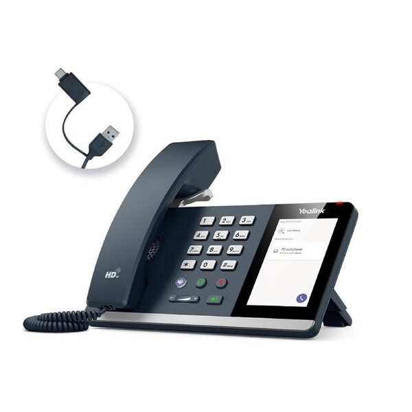 Yealink MP45 USB Teams Phone Desk Corded Phones for Work, Certified by Microsoft Teams Skype for Business System, Powered by Computer via USB-A/C