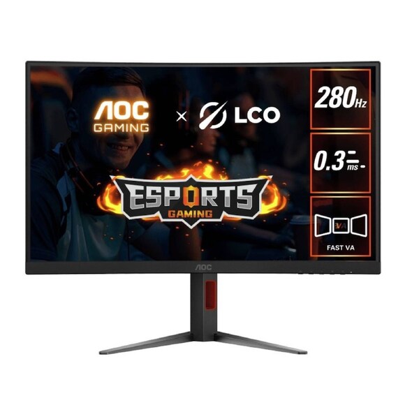 AOC 27' Curved 0.3ms 280Hz Adaptive Sync HDR10 Curved Gaming Monitors