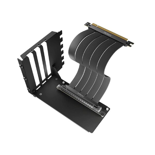Antec Vertical PCI Bracket and PCI-E 4.0 Cable Kit (200mm) Black. Universal Support. Premium Gold Plated + 180 degrees Ultra Flexible Cable