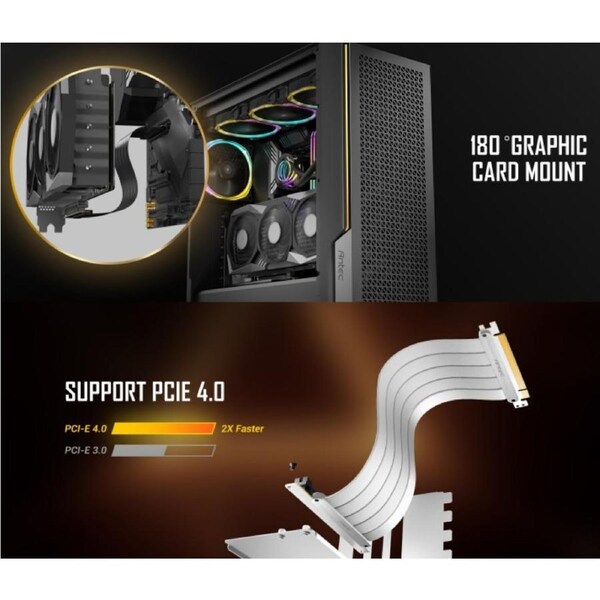 Antec Adjustable Vertical Bracket with 200mm High Performance PCI-E Riser