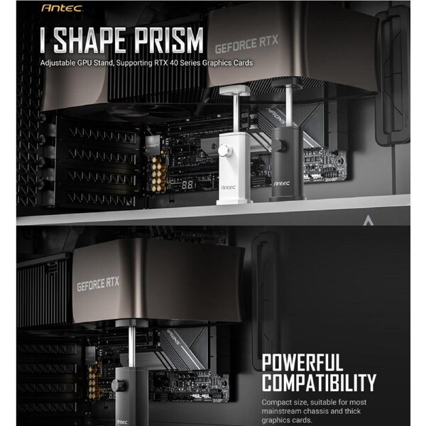 Antec IGPU VGA Bracket Holder. Solid Construction & durability - Black