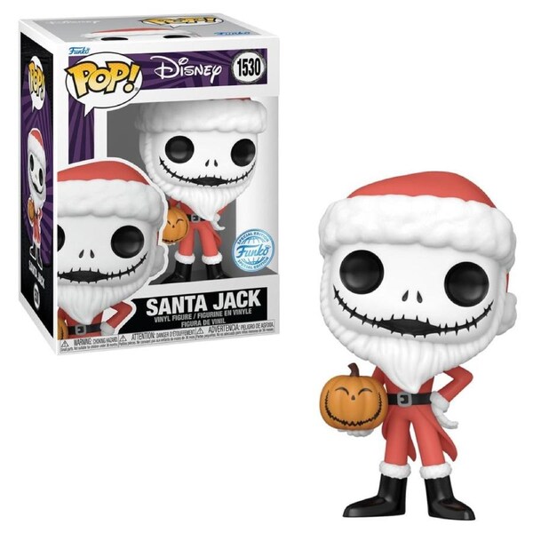 The Nightmare Before Christmas Santa Jack Skellington with Jack-O-Lantern Funko POP! Vinyl