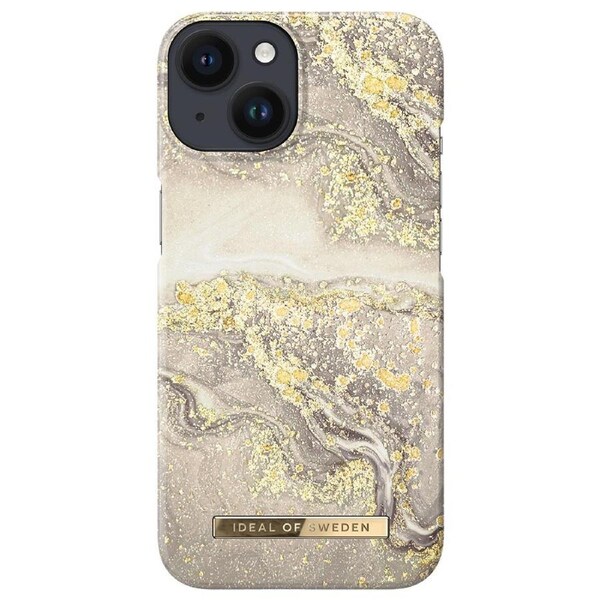 Ideal Of Sweden Fashion Case (Suits iPhone 13/ 14) - Sparkle Greige Marble