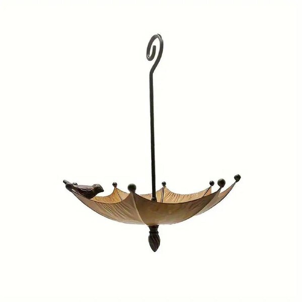 Metal Home Decoration Garden Umbrella Bird Bath Feeder Bird Trough Bird Feeders