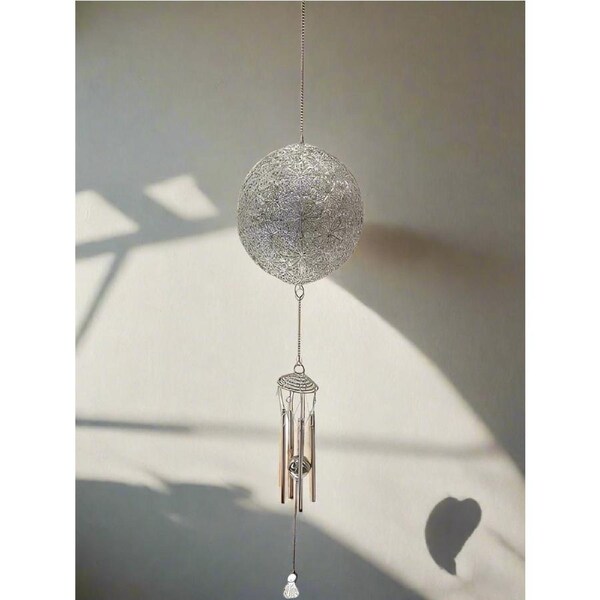 SILVER BALL WINDCHIME-84CM
