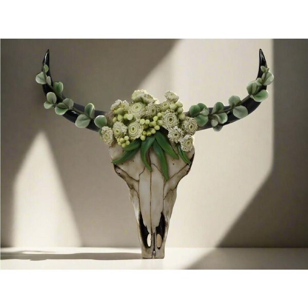 Eucalyptus Design Cow Skull Wall Hanger-31cm