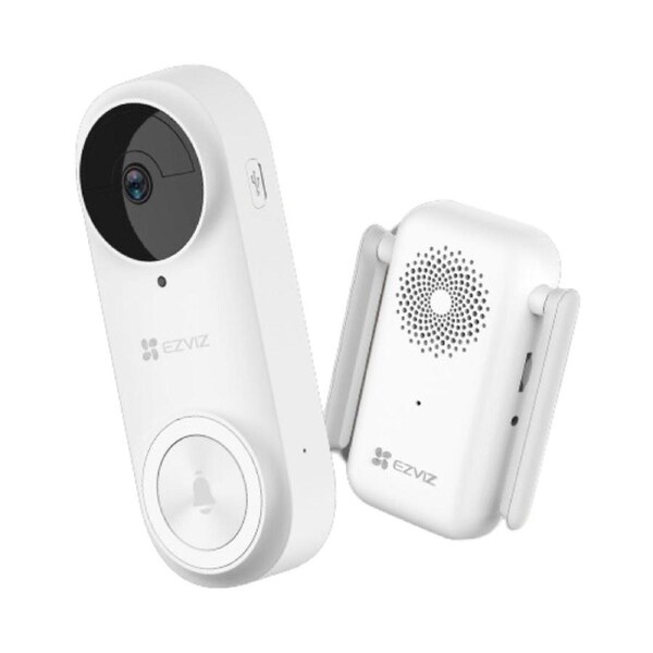 EZVIZ CS-DB2 (5MP), 2.0mm Lens, 176o Diagonal, PIR 100o, Two-Way Talk, WiFi 2.4GHz, 5200mAh, IP65