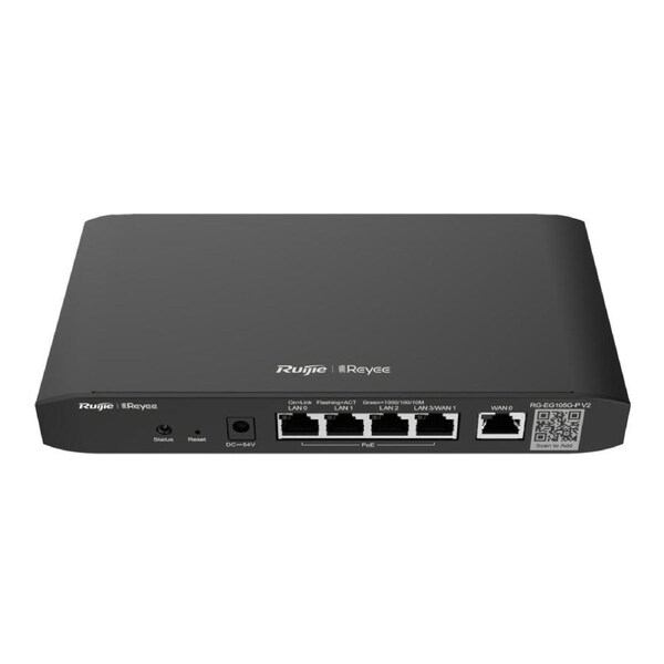 Ruijie Reyee RG-EG105G-P 5-Port Managed PoE Router, 4x Gigabit PoE+