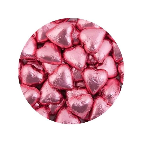 Lolliland Chocolate Hearts Baby Pink 120 Pieces 1kg x 1
