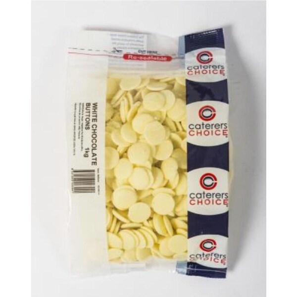 Caterers Choice Chocolate Buttons White 1 kg x 1