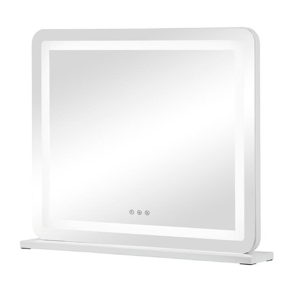 Cooper & Co. Luna 67cm Rectangle Front Illuminated Vanity Mirror White
