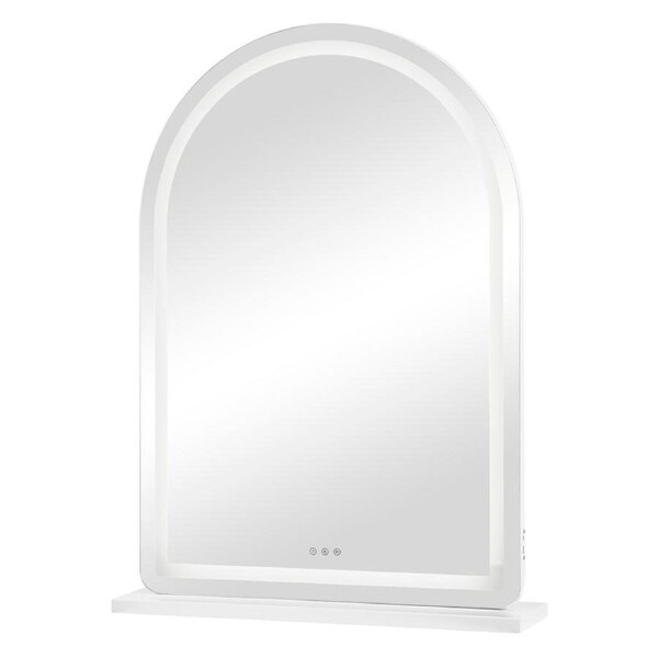 Cooper & Co. Luna 102cm Arch Front Illuminated Vanity Mirror White