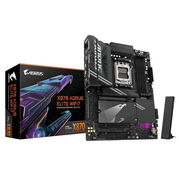 Gigabyte X870 AORUS ELITE WIFI7 Motherboard, for AMD CPU, DDR5, AM5, ATX MB