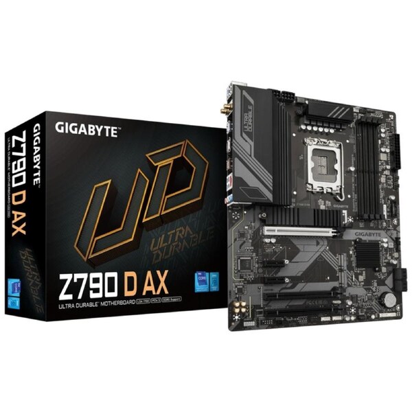 Gigabyte Z790 D AX Motherboard, for Intel CPU, DDR5, LGA1700, ATX MB