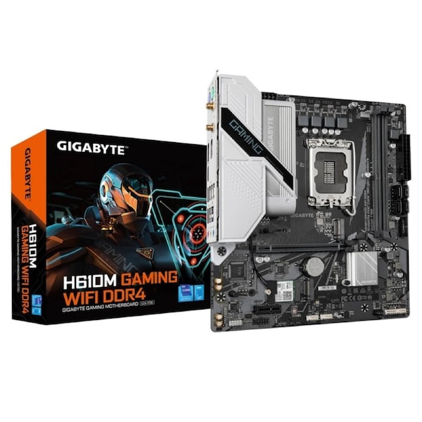 Gigabyte H610M GAMING WIFI DDR4 Motherboard, for Intel CPU, LGA1700, Micro-ATX