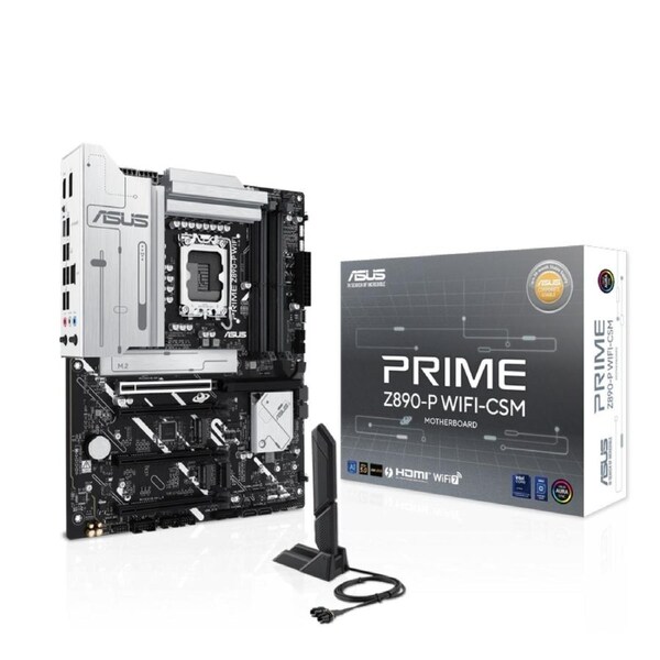 Asus PRIME Z890-P WIFI-CSM Motherboard, for Intel CPU, DDR5, LGA1851, ATX MB