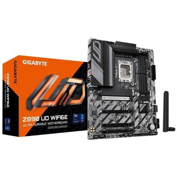 Gigabyte Z890 UD WIFI6E Motherboard, for Intel CPU, DDR5, LGA1851, ATX MB