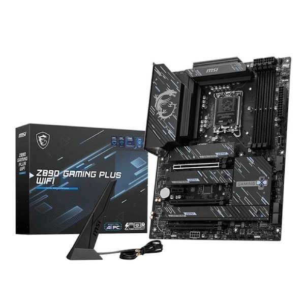 MSI Z890 GAMING PLUS WIFI Motherboard, for Intel CPU, DDR5, LGA1851, ATX MB