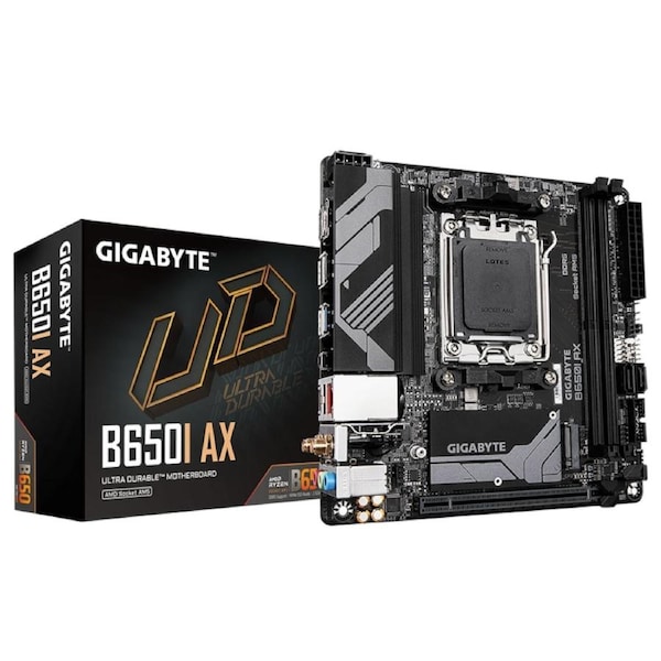 Gigabyte B650I AX Motherboard, for AMD CPU, DDR5, AM5, Mini-ITX MB