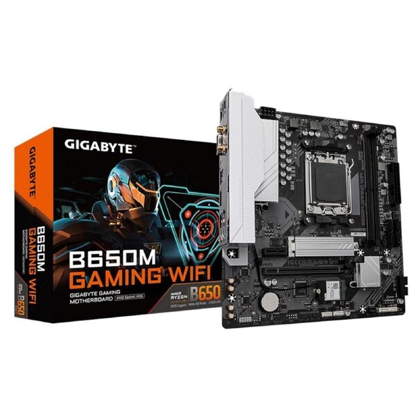 Gigabyte B650M GAMING WIFI Motherboard, for AMD CPU, DDR5, AM5, Micro-ATX MB