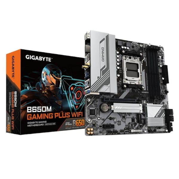 [B650M GAMING PLUS WIFI] Gigabyte Motherboard, for AMD CPU, DDR5, AM5, Micro-ATX