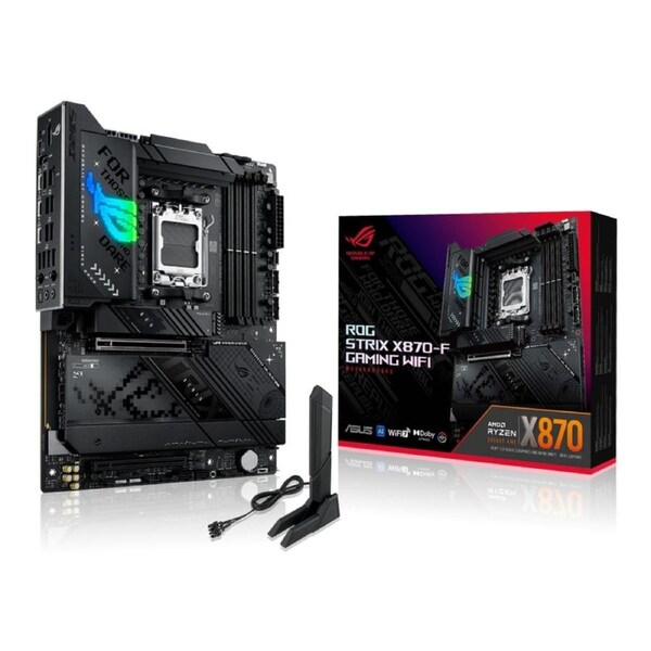 Asus ROG STRIX X870-F GAMING WIFI Motherboard, for AMD CPU, DDR5, AM5, ATX MB