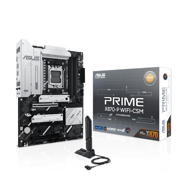 Asus PRIME X870-P WIFI-CSM Motherboard, for AMD CPU, DDR5, AM5, ATX MB