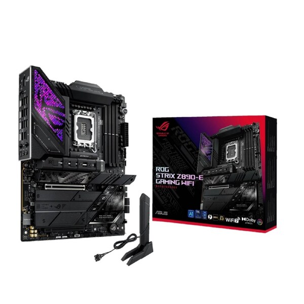 Asus ROG STRIX Z890-E GAMING WIFI Motherboard, for Intel CPU, DDR5, LGA1851, ATX