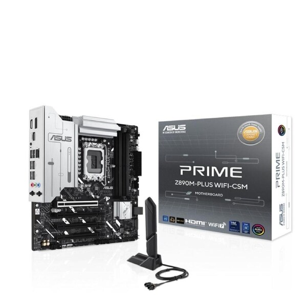 Asus PRIME Z890M-PLUS WIFI-CSM Motherboard, for Intel, DDR5, LGA1851, Micro-ATX