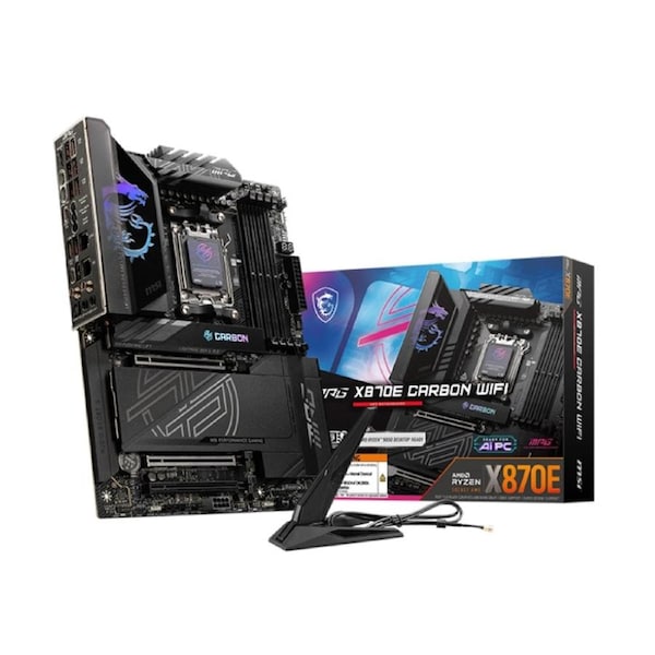 MSI MPG X870E CARBON WIFI Motherboard, for AMD CPU, DDR5, AM5, ATX MB