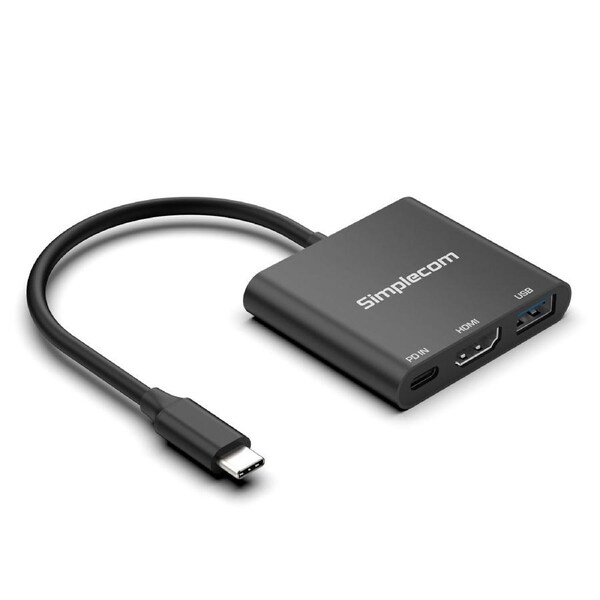Simplecom DA320 USB-C 3-In-1 Adapter USB 3.2 Gen 1 5Gbps PD HDMI 2.0 4K@60Hz DA320