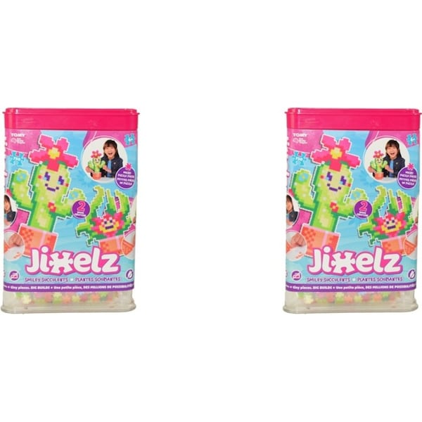 2x 750pc Jixelz Smiley Succulents Kids/Children Puzzle Craft Kit Toy Set 6y+