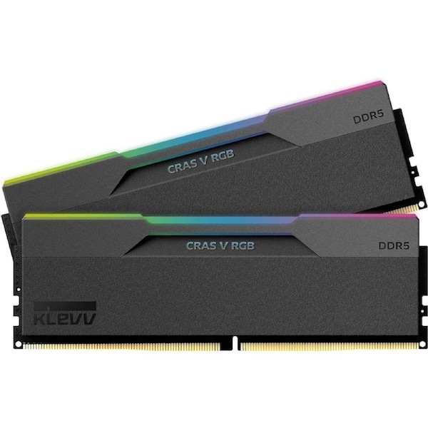 [KD5AGUA80-60A300G] Klevv CRAS V 32GB KIT(2*16GB) RGB DDR5 Gaming Desktop Memory 6000MHz CL30 Black
