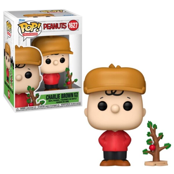 Peanuts Charlie Brown with Tree Holiday Funko POP! Vinyl