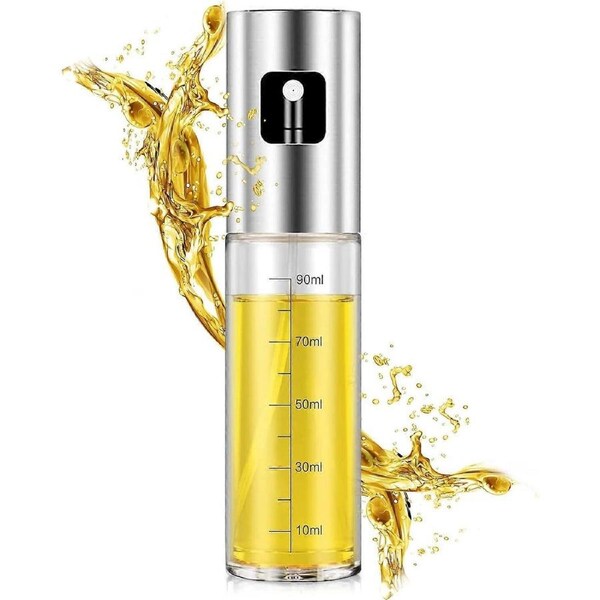 Premium Oil Sprayer for Kitchen and Air Fryer 100ml Spray for Kitchen Leakproof Glass Oil with Dispenser Accessories