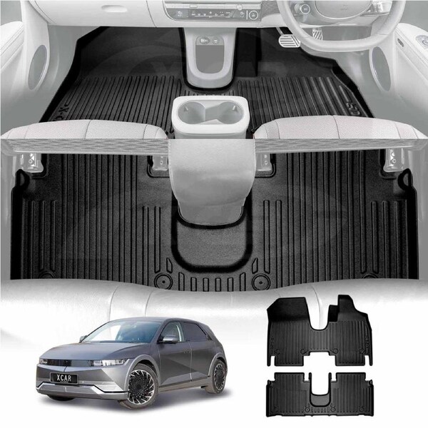 3D Floor Mats for Hyundai IONIQ 5 IONIQ 5 2021-Onwards Heavy Duty All Weather Car Mats Carpet Liner Set