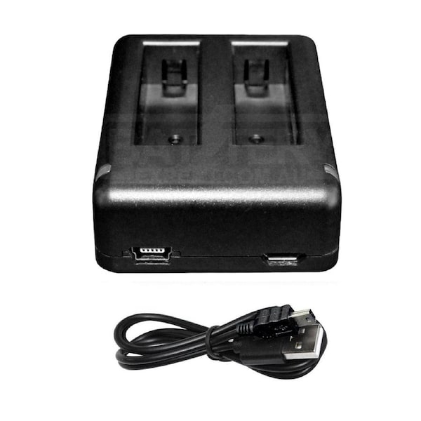 USB Dual Power Charger for GoPro Hero 4 4+ Action Camera Battery, Part # 335-06532-000 AHDBT-401