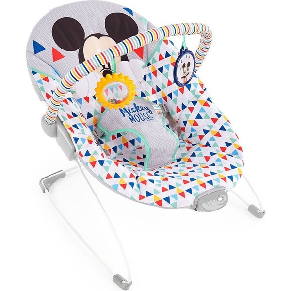 Bright Starts Mickey Mouse Triangles Baby/Infant Vibrating Rocker Bouncer 0m+
