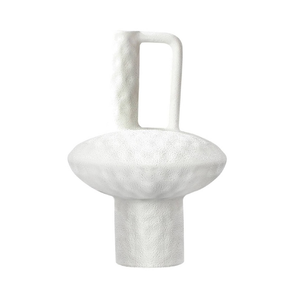 SOGA 20x30cm Ornament Contemporary White Ceramic Vase Decorative for Minimalist and Elegant Home Decor