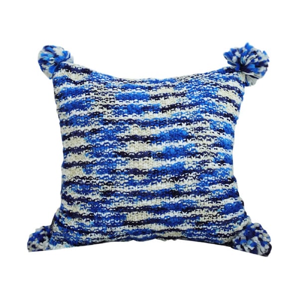 SOGA Gradient Dyed Throw Pillow Deep Sea Blue 45cm