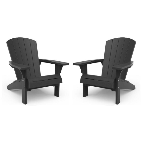 Keter Troy (no cup holder) Adirondack - Graphite 2 PACK