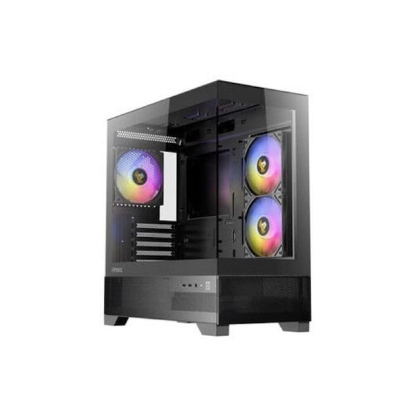 Antec CX500M ARGB Seamless mATX, ITX, USB-C, Up to 6 Fans. 3 x RGB included (2x Front Right, 1 x Rear). Gaming Case