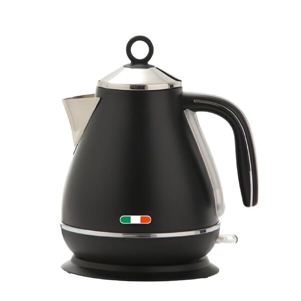 Vintage Electric Kettle Black 1.7L Stainless Steel Auto OFF 2200W