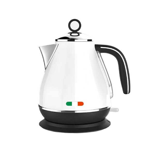 Vintage Electric Kettle White 1.7L Stainless Steel Auto OFF 2200W