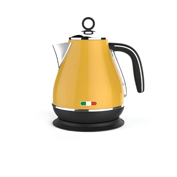 Vintage Electric Kettle Yellow 1.7L Stainless Steel Auto OFF 2200W