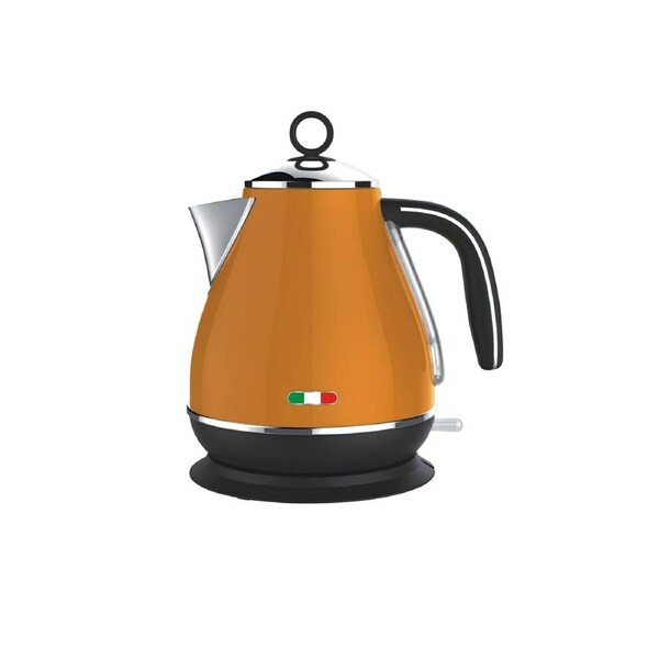 Vintage Electric Kettle Orange 1.7L Stainless Steel Auto OFF 2200W