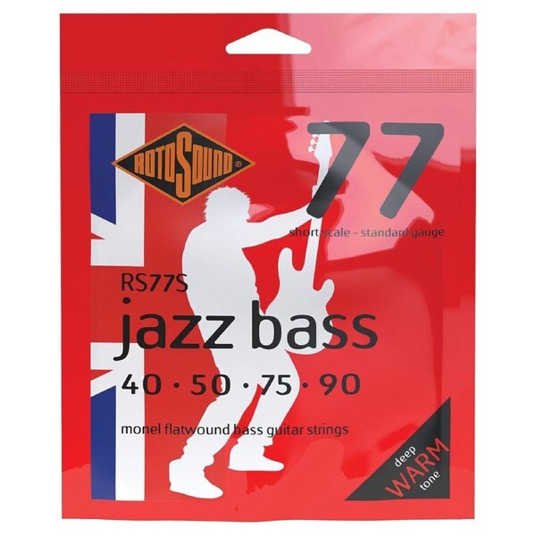 Rotosound RS77S Jazz Bass 77 Short Scale Monel Flatwound Strings 40-90