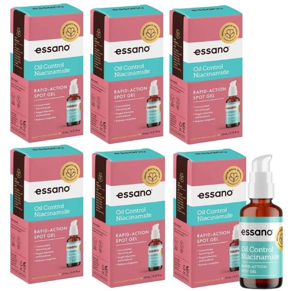 6x Essano Oil Control Niacinamide Rapid-Action Spot Gel 15mL